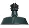 Vintage Industrial French Petrol Green Enamel Pendant Lamp from Sammode 2