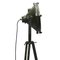 Lámpara de pie industrial trípode vintage de madera verde, Imagen 8