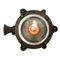 Braune industrielle Vintage Deckenlampe 5