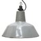 Vintage Industrial Dutch Grey Enamel Pendant from Philips 4