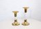 Vintage Brass & Acrylic Glass Candle Holders, 1960s, Set of 2, Image 1