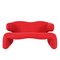 Red Djin Sofa by Olivier Mourgue, 1960s 1