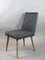 Vintage Grey Upholstered Dining Chairs, 1970s, Set of 2, Image 1