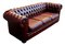 Leder 3-Sitzer Chesterfield Sofa, 1970er 2