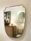 Brass Shield-Shaped Mirror, 1950s 2