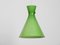 Mid-Century Austrian Green Glass Diabolo Pendant Lamp, Image 12