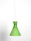 Lámpara colgante Diabolo austriaca Mid-Century de vidrio verde, Imagen 3