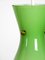 Lámpara colgante Diabolo austriaca Mid-Century de vidrio verde, Imagen 13