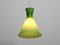 Mid-Century Austrian Green Glass Diabolo Pendant Lamp 2