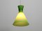 Mid-Century Austrian Green Glass Diabolo Pendant Lamp, Image 2
