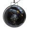 Lámpara acordeón industrial vintage grande de metal esmaltado en negro, Imagen 6