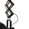 Lámpara de acordeón industrial vintage con esmalte negro, años 50, Imagen 9