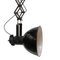Lámpara de acordeón industrial vintage con esmalte negro, años 50, Imagen 2