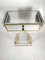 Vintage Acrylic Glass Side Table with Mirrored Shelf 1