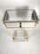 Vintage Acrylic Glass Side Table with Mirrored Shelf, Image 1