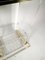 Tavolino vintage in vetro acrilico con mensola specchiata, Immagine 3