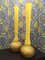 Large Vintage Yellow Glass Berluze Vases from Delatte Nancy, Set of 2 2