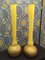 Grands Vases Berluze Vintage en Verre Jaune de Delatte Nancy, Set de 2 1