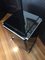 Small Art Deco Black Cabinet with High Gloss Silver Elements 5