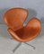 Vintage Leather Swan Chair by Arne Jacobsen for Fritz Hansen, Image 2