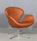 Vintage Leather Swan Chair by Arne Jacobsen for Fritz Hansen, Image 1