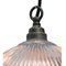 Glass Shade Industrial Hanging Light, 1950s 5