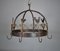 Mid-Century French Wrought Iron Kitchen Pot Rack 8