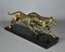 Art Deco French Greyhounds Sculpture by Plagnet, 1930s 1