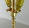 Antike französische Tischlampe aus Messing mit Schlangenfüßen 9