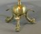 Antique French Brass Table Lamp with Serpent Feet, Image 10