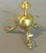Antique French Brass Table Lamp with Serpent Feet 5