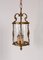 French Brass Triple Light Hall Lantern, 1920s 4