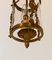 French Brass Triple Light Hall Lantern, 1920s 5