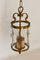 French Brass Triple Light Hall Lantern, 1920s 1