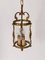 French Brass Triple Light Hall Lantern, 1920s 7