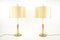 Vintage Gilded Brass Lamps by G.W. Hansen for Metalarte, Set of 2, Image 1
