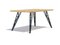 Mittelgroßer Esstisch mit Tischplatte aus Eiche & gelaserten Stahlbeinen von Aljoscha Vogt für GUSTAV Möblierungen 1