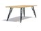 Large Dining Table with Oak Tabletop & Lasered Steel Legs by Aljoscha Vogt for GUSTAV Möblierungen 1