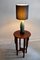Mid-Century Ceramic & Silk Table Lamp by Pieter Groeneveldt, 1950s 4