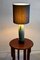 Mid-Century Ceramic & Silk Table Lamp by Pieter Groeneveldt, 1950s 3
