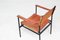 Italian Leather and Brass Side Chair, 1960s, Image 5