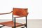 Italian Leather and Brass Side Chair, 1960s 7