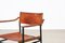 Italian Leather and Brass Side Chair, 1960s, Image 7