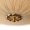 Italian Glass & Brass UFO Pendant Lamp, 1950s, Image 4