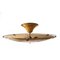 Italian Glass & Brass UFO Pendant Lamp, 1950s, Image 9