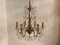 Vintage Crystal Chandelier with Murano Glass Pendants 1