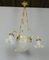 French Three Arm Ceiling Light, 1930s 8