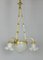 French Three Arm Ceiling Light, 1930s 9