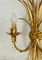 French Gilt Toleware Wheat Sheaf Wall Sconce, 1950s, Image 3