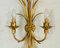 French Gilt Toleware Wheat Sheaf Wall Sconce, 1950s 9